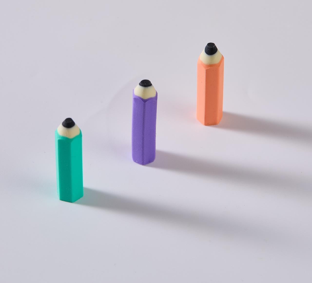 Mini Pencil and Book Shape Erasers Set for Kids - Multicolor, Rectangular, Rubber, Kawaii Eraser Set, Eraser, Multi-Color