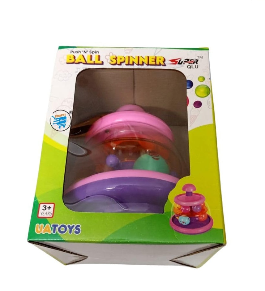 Push 'N' Spin Ball Spinner for Kids | Kids Interactive Toy with Colourful Spinning Balls | Toddler Toy | Learning Activity | Height 21.25 cm | Age 6 Month +