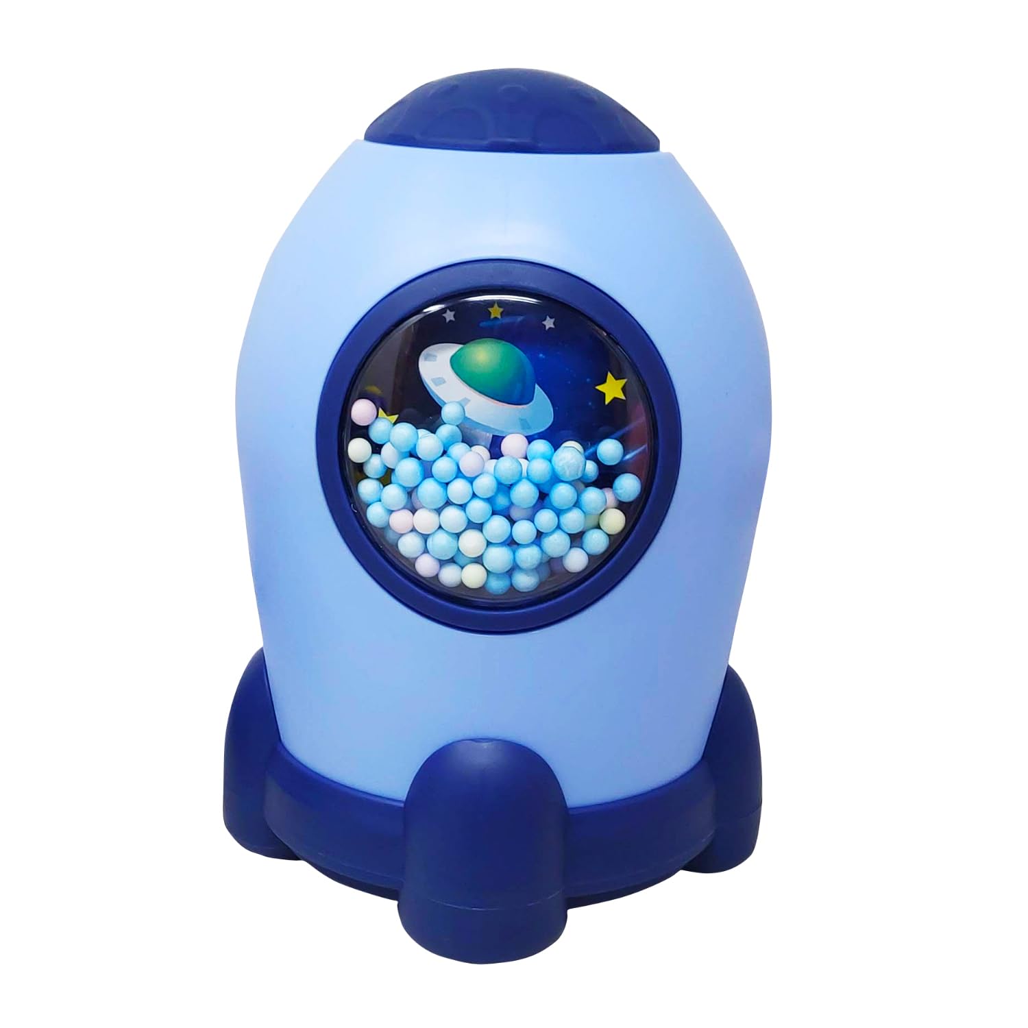 Rocket Piggy Bank | Password Number Lock Code | Plastic Cartoon Coin Box | Money Saving | BlueBank for Children's
