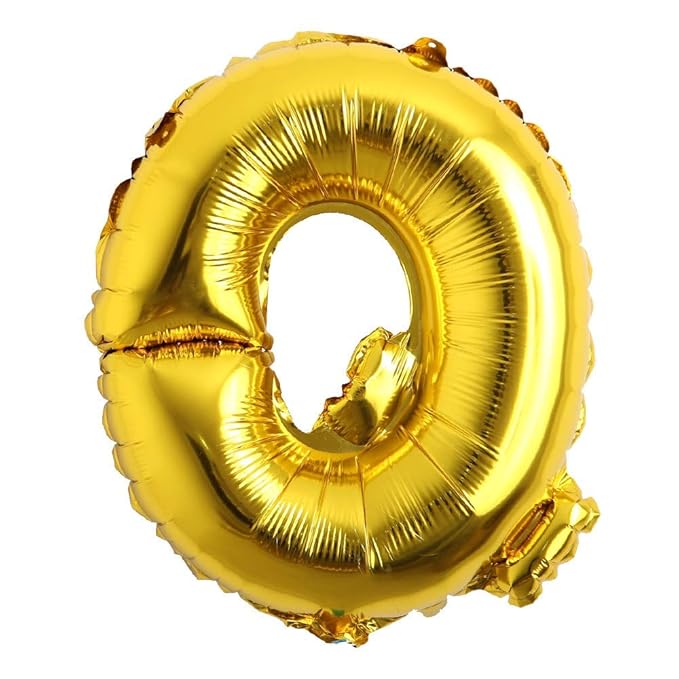 Alphabet Foil balloon | Letters A-Z and Numbers 0-9 in 16 inch | Alphabet foil balloon letters | Golden foil Balloons for Birthday, Other Kind of Parties, Celebrations and Decorations.