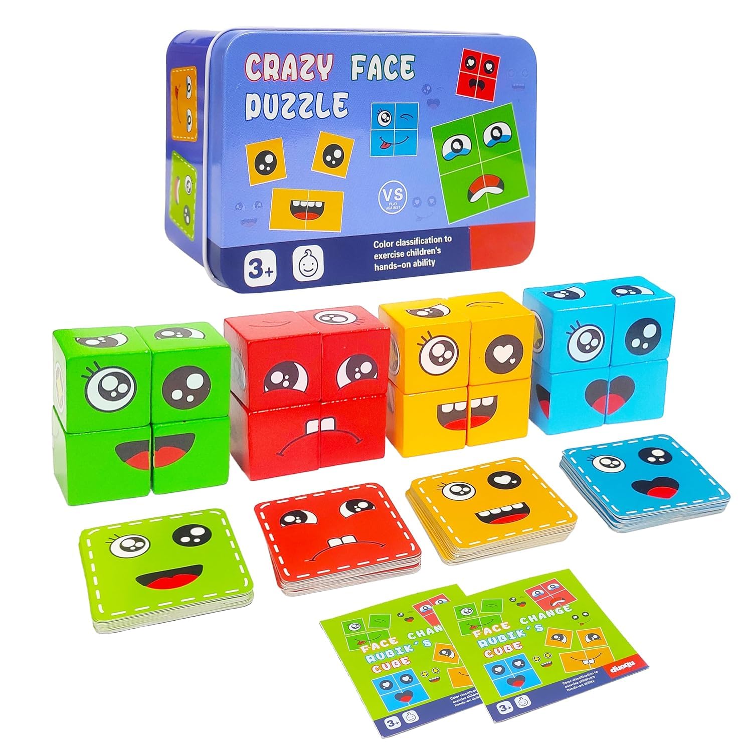 Crazy Face Puzzle Game| Expression Matching Block Puzzles Building Logical Educational