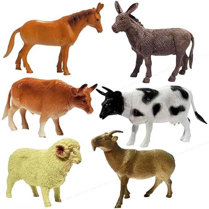 Farm Animal Toy Set for Kids | Realistic Plastic Farm Figures Playset | Pretend Play Toy Set