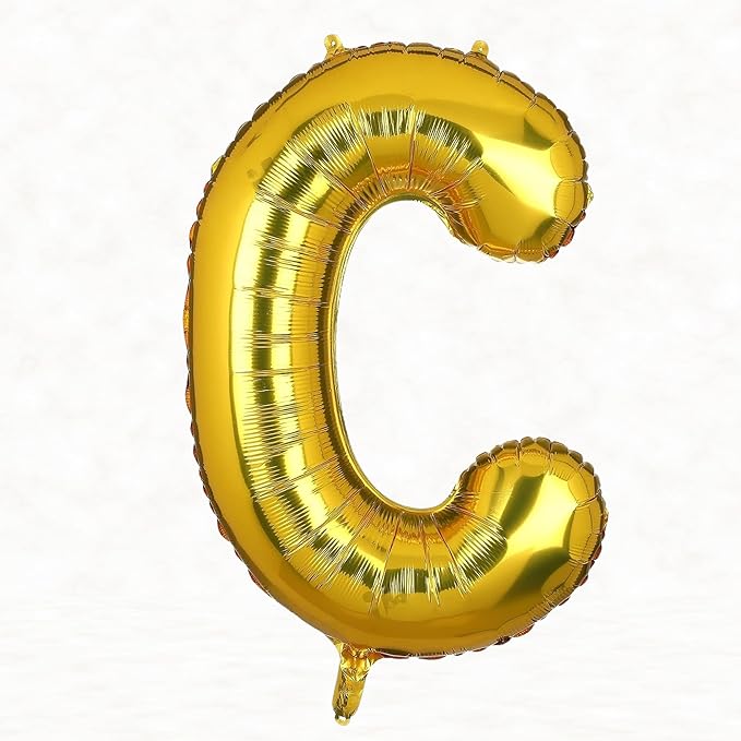 Alphabet Foil balloon | Letters A-Z and Numbers 0-9 in 16 inch | Alphabet foil balloon letters | Golden foil Balloons for Birthday, Other Kind of Parties, Celebrations and Decorations.
