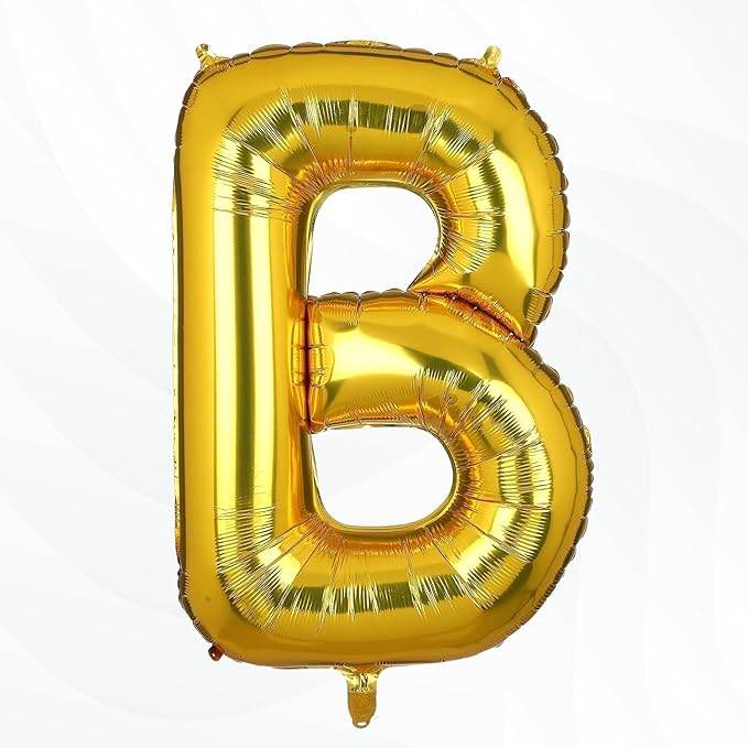Alphabet Foil balloon | Letters A-Z and Numbers 0-9 in 16 inch | Alphabet foil balloon letters | Golden foil Balloons for Birthday, Other Kind of Parties, Celebrations and Decorations.