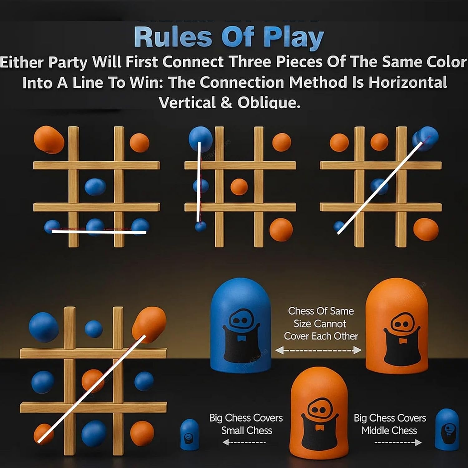 3D Tic Tac Toe Board Game | Cross & Zero | Gobble | Family Fun Strategy | Brain Development | Stack Mind Challenging Chess