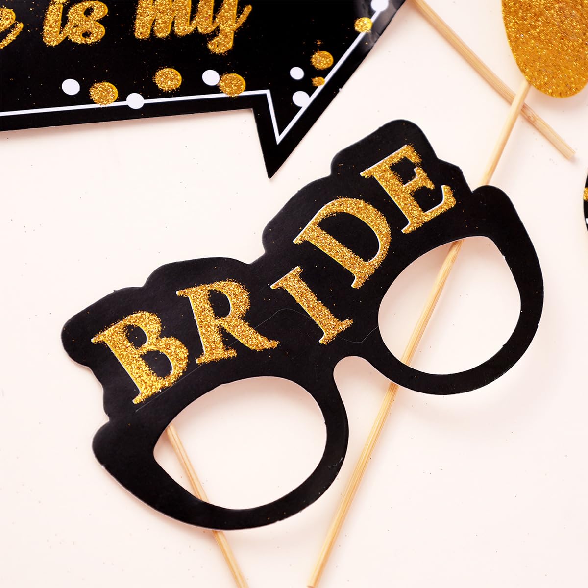 Happy Wedding Photo Booth Props – Wedding Party Kit | Bride & Groom Must-Have