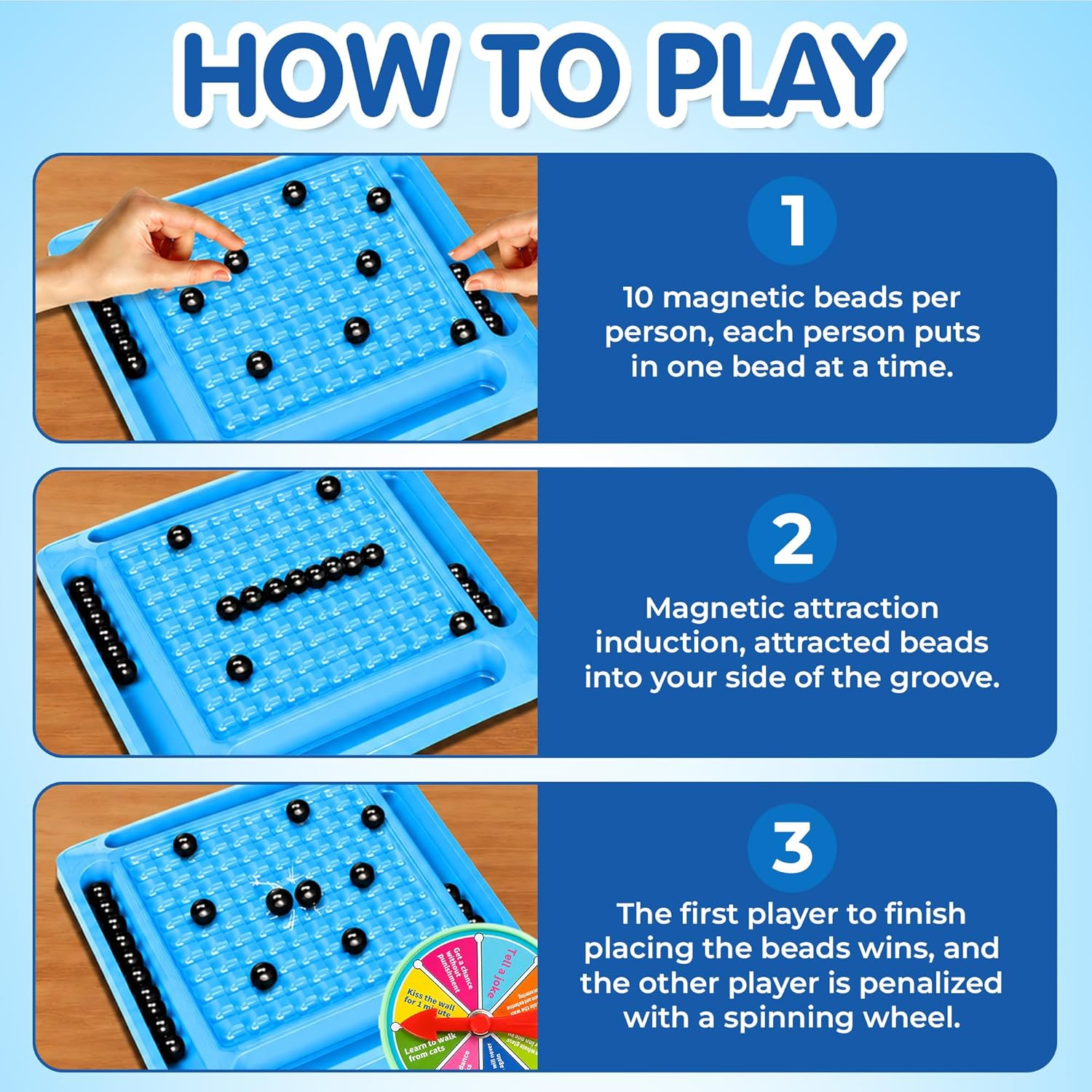 Magnetic Battle Chess Game for Kids 3+ Years | Builds Strategic Thinking & Cognitive Intelligence | 20 Magnetic Balls Spin Wheel Multiplayer | Family Strategy Board Game Gift