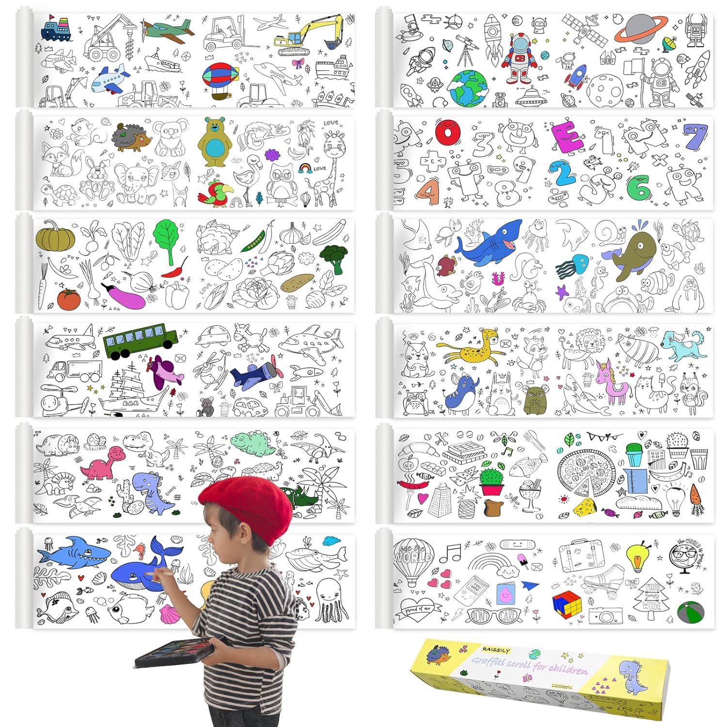 Children's Drawing Roll | Colouring Paper Roll | DIY Painting Drawing Paper Roll | Kids Art | Early Educational for Kids