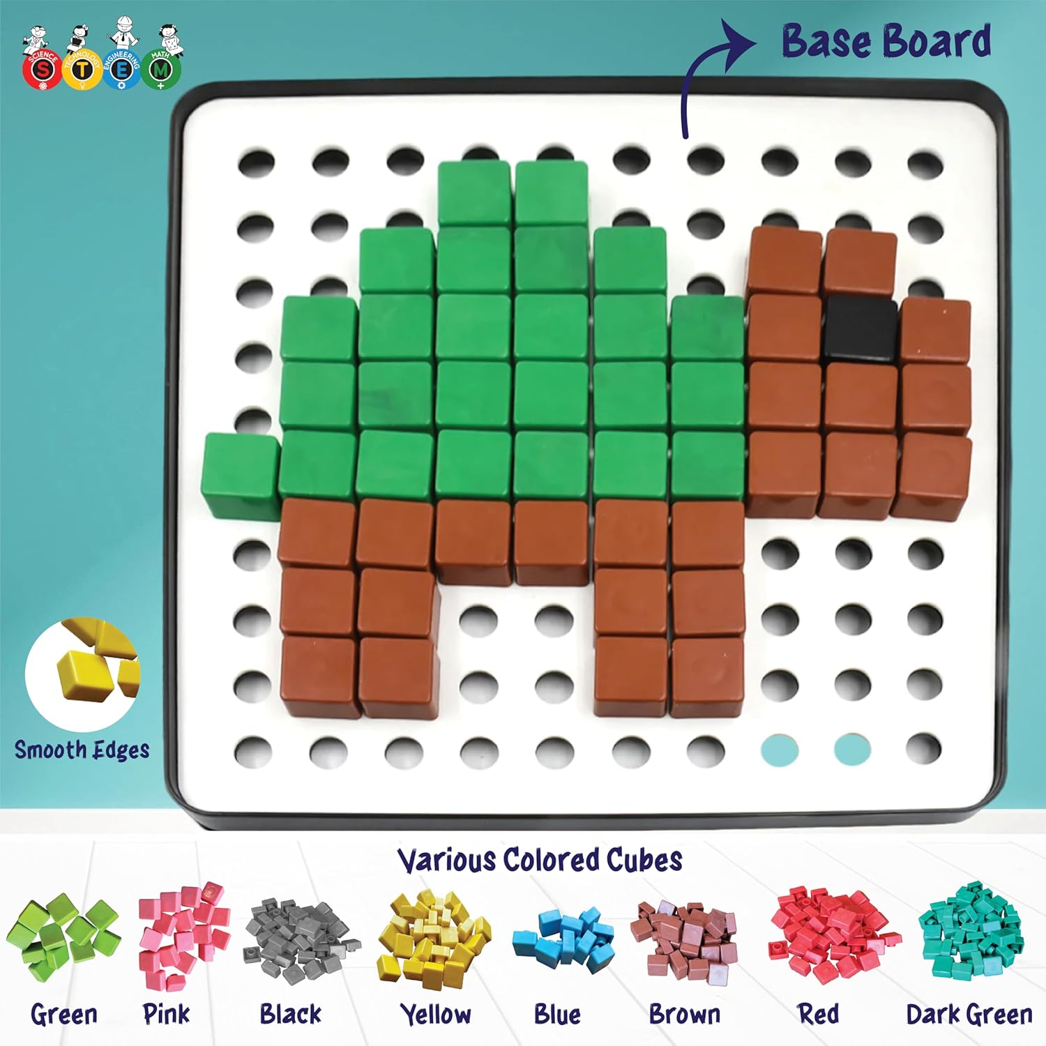 Pixel Cubes Puzzle Toy for Children | Early Education| Brain Games for Kids|Pixel Game | Educational Board Games|240 Cubes with Pixel Board & Book
