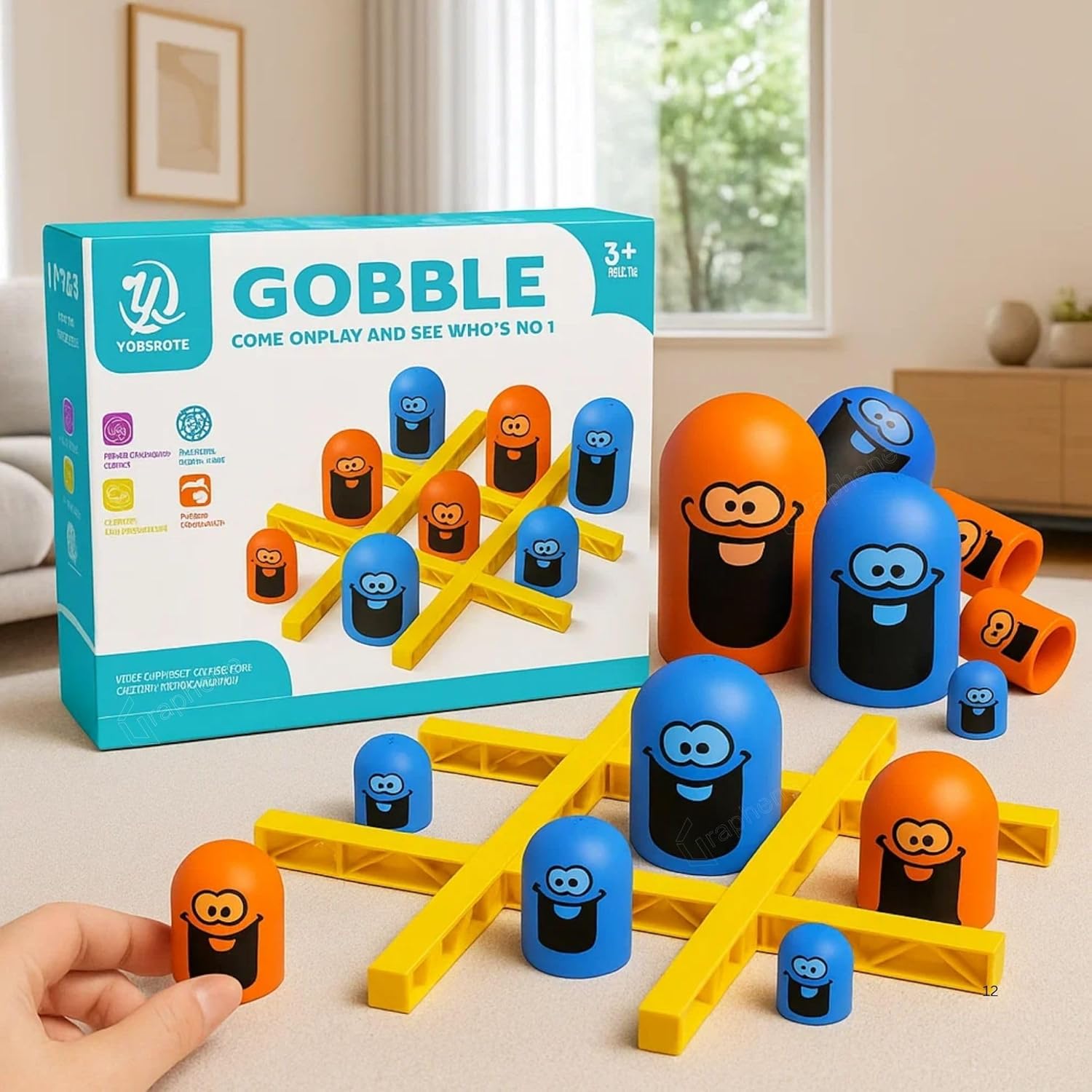 3D Tic Tac Toe Board Game | Cross & Zero | Gobble | Family Fun Strategy | Brain Development | Stack Mind Challenging Chess