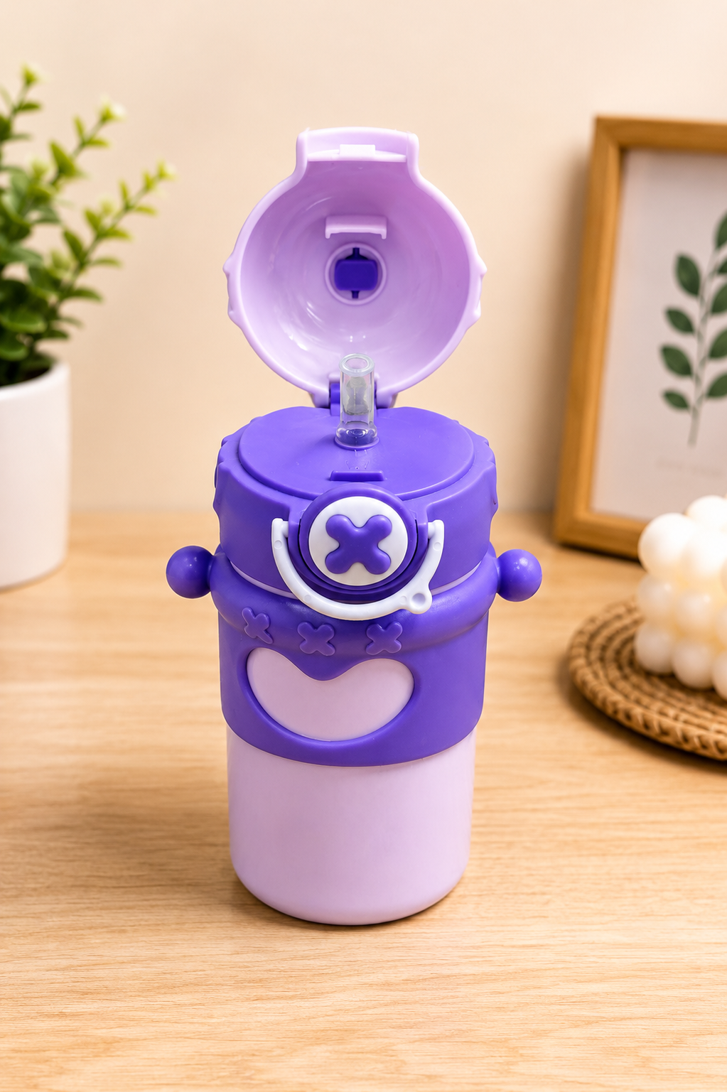 Kids Insulated Water Bottle | Stainless Steel Leakproof School Bottle for Kids | 12H Cold & 8H Hot | BPA-Free | Sipper with Strap