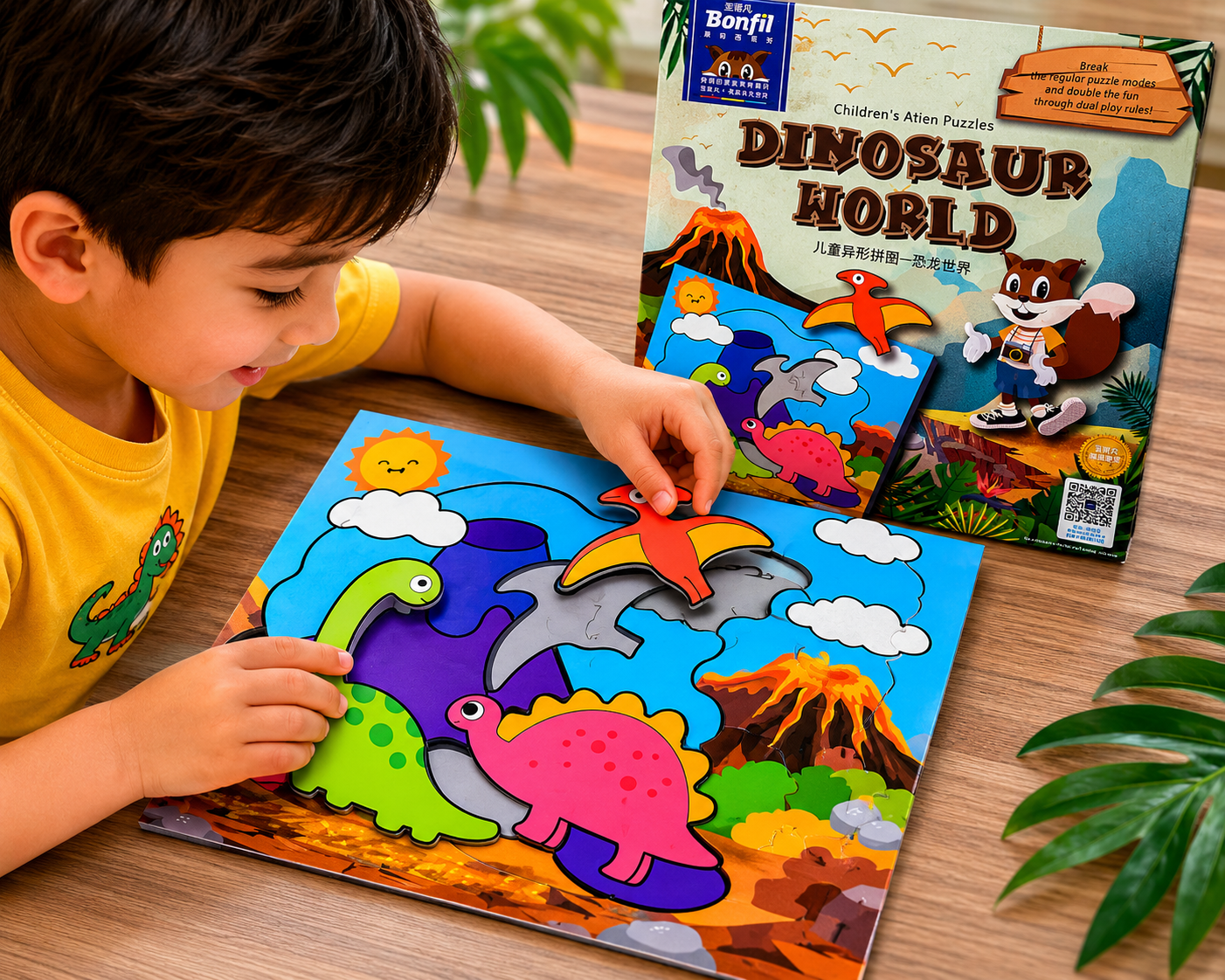 Fun & Educational Dino Puzzles for Kids | Age 3 Years Old & Above | Fun & Challenging Brain Booster Games