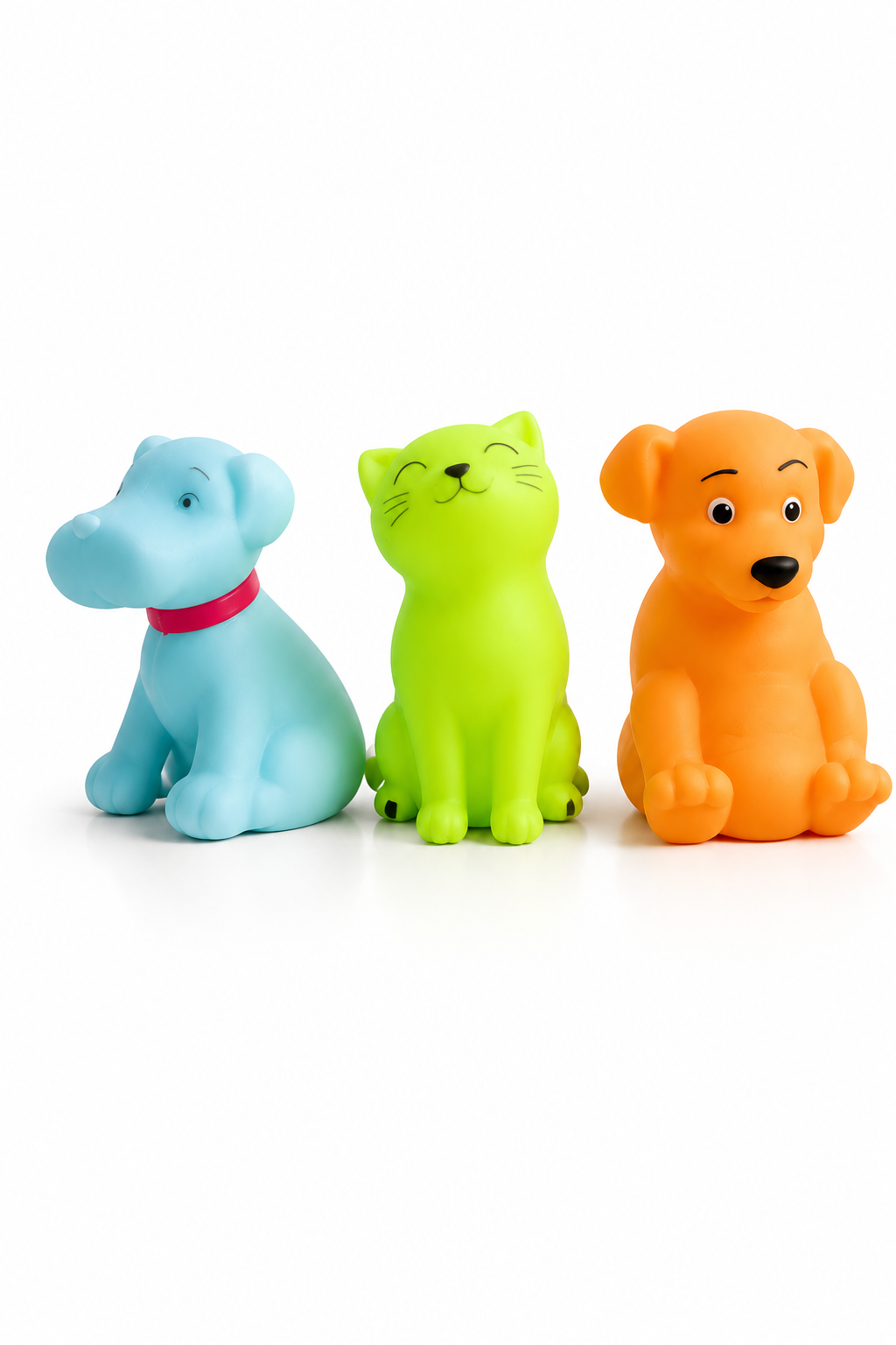 Squeezy Toy | Bathing Toy for Baby | Whistle Toys for Infants | Toddlers | Children Age 4 Months | Chu Chu Toy Set | Non-Toxic | BPA Free | Colorful Soft Rubber | Pack of 3 pc