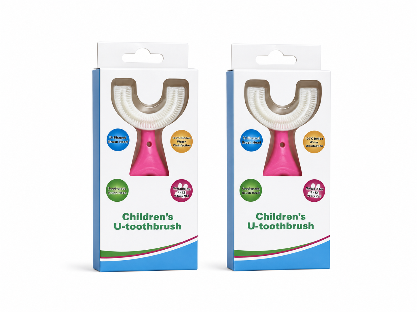 Baby U -Shaped | Silicone | Manual Tooth Brush With Soft & Elastic Bristles For Complete 360 Degree Dental Cleaning | Specially Designed For Toddlers & Children