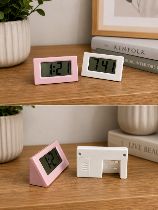 Mini Digital Clock | Portable | Cute Electronic for Car Dashboard | Student |Desktop Clock Home Office Bedroom Decor