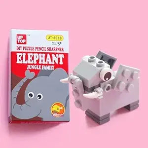 DIY Puzzle Pencil Sharpener | Building Block Toy | Space Craft, Truck, Patrol Yacht Designs | Multicolour | Plastic | Birthday Return Gifts
