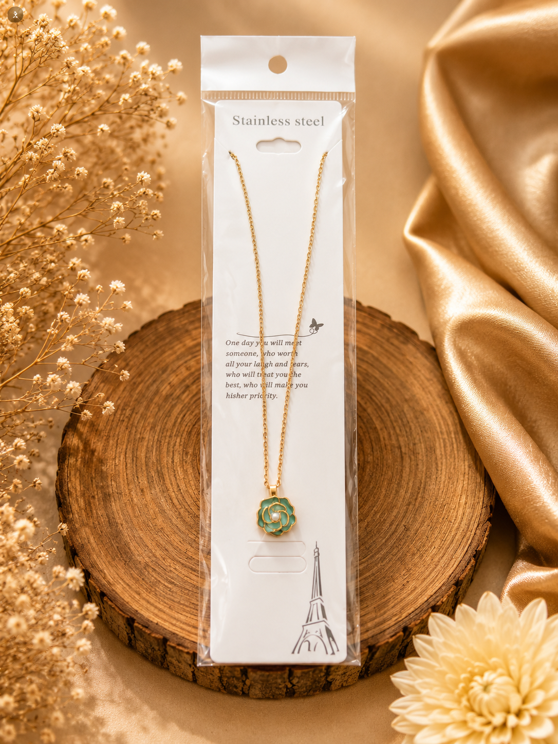 Premium Stainless Steel Pendant Necklace for Women | Gold Plated Fashion Jewellry | Elegant Stainless Steel Necklace |Everyday Wear Jewellery