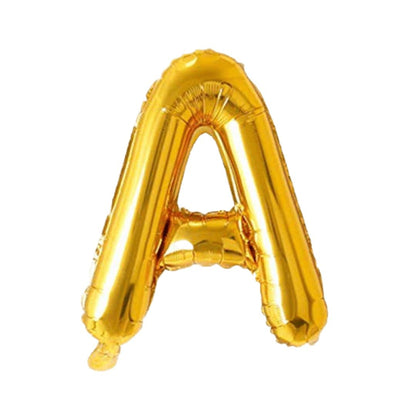 Alphabet Foil balloon | Letters A-Z and Numbers 0-9 in 16 inch | Alphabet foil balloon letters | Golden foil Balloons for Birthday, Other Kind of Parties, Celebrations and Decorations.