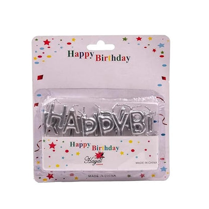 Happy Birthday Letter Candles Golden | Metallic Alphabet Candle Set | Cake Topper Birthday Candle | Pack of 1