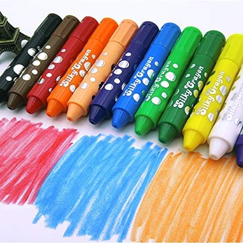 Solid Paint Sticks For Kids | 12 Washable Colours | Quick-Dry | Rotating Crayons | Non-Toxic & Allergen-Free | No Brush Or Water Needed