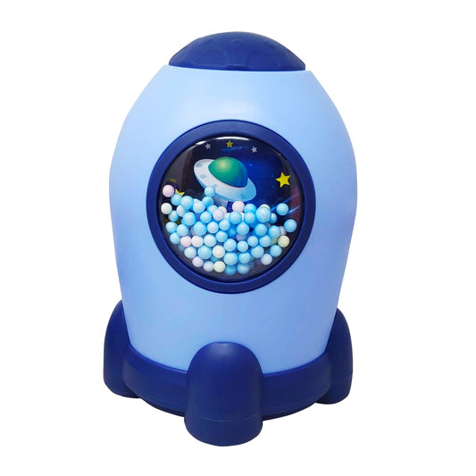 Rocket Piggy Bank | Password Number Lock Code | Plastic Cartoon Coin Box | Money Saving | BlueBank for Children's