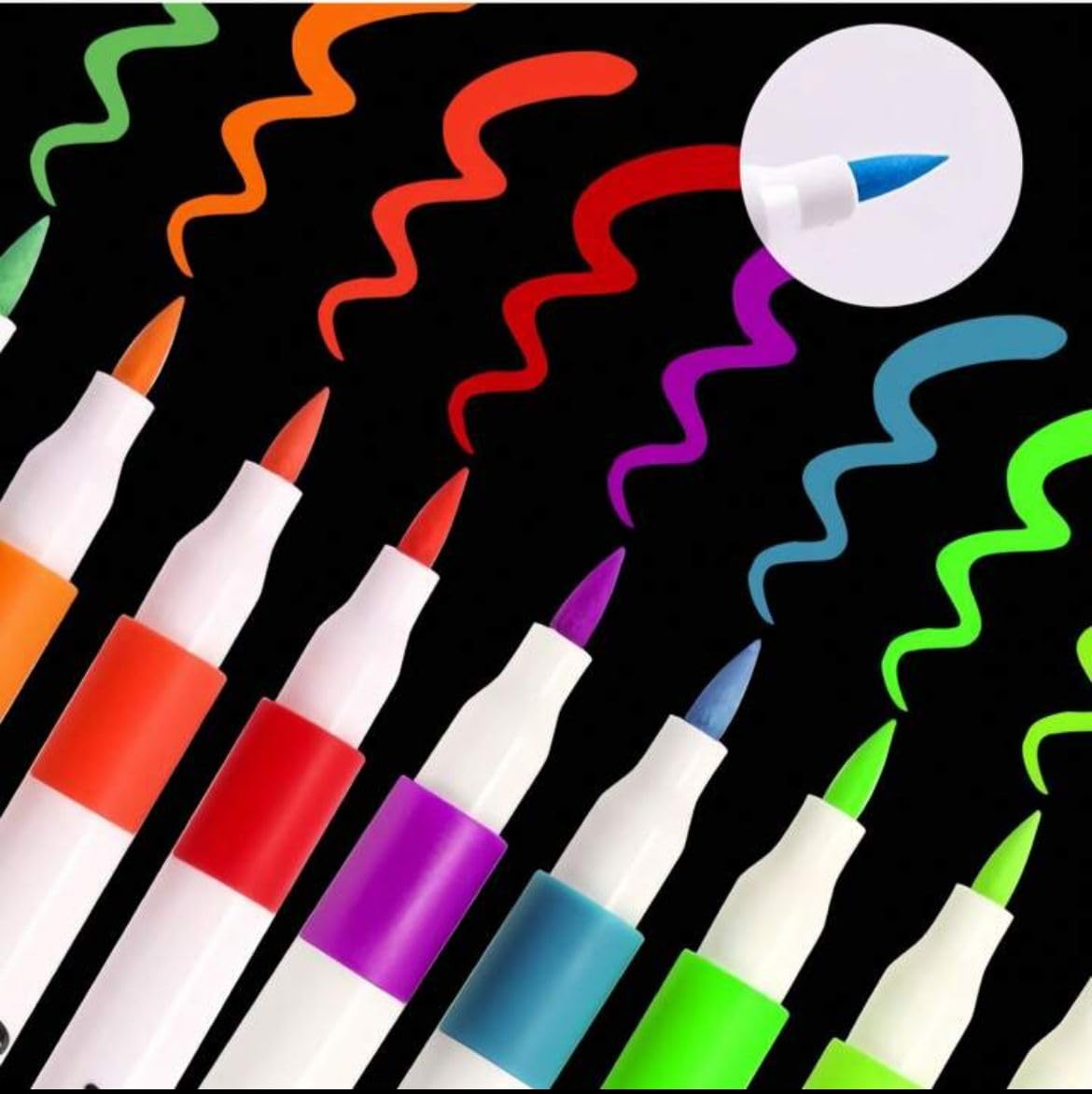 Acrylic Paint Markers | 48 Shades |Permanent Pens | Fine Tip Art Markers Set