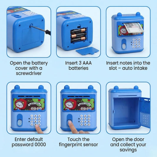 5 in 1 Money Bank Mini ATM for Kids Age 3+ | Electronic Keypad and Touch Sensor| 11 Nursery Rhymes | Do Re Me Musical Feature | 11 Animal Sound