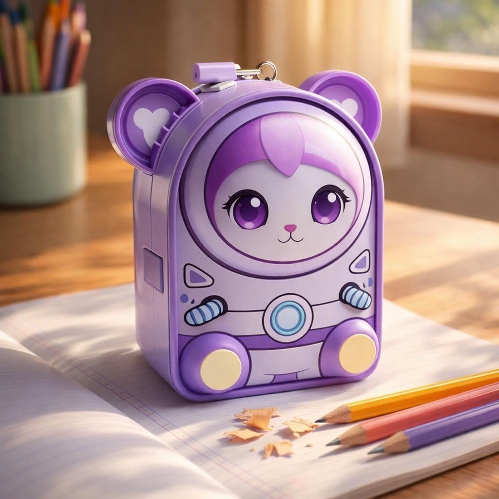 Cartoon Piggy Bank for Kids with Lock – Cute Money Saving Box for Boys & Girls | Coin & Cash Storage Mini Locker | Best Birthday Return Gift |Bear | Purple