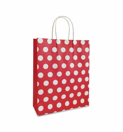 Paper Gift Bags with Handles | Polka Dot Paper Party Favour Bags | Kid’s Birthday | Baby Shower | Wedding | Festivals | Holiday Party