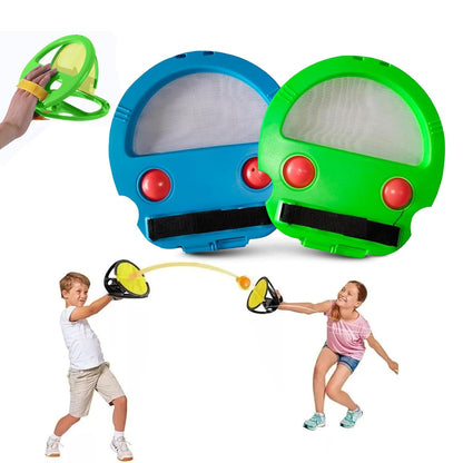 Catch & Throw Ball Outdoor Games for Kids | 2 Balls and 2 Catchers | Catch Ball Game for Outdoor and Indoor Sport | Fun Catcher Toy | Ball Catching & Throwing Games