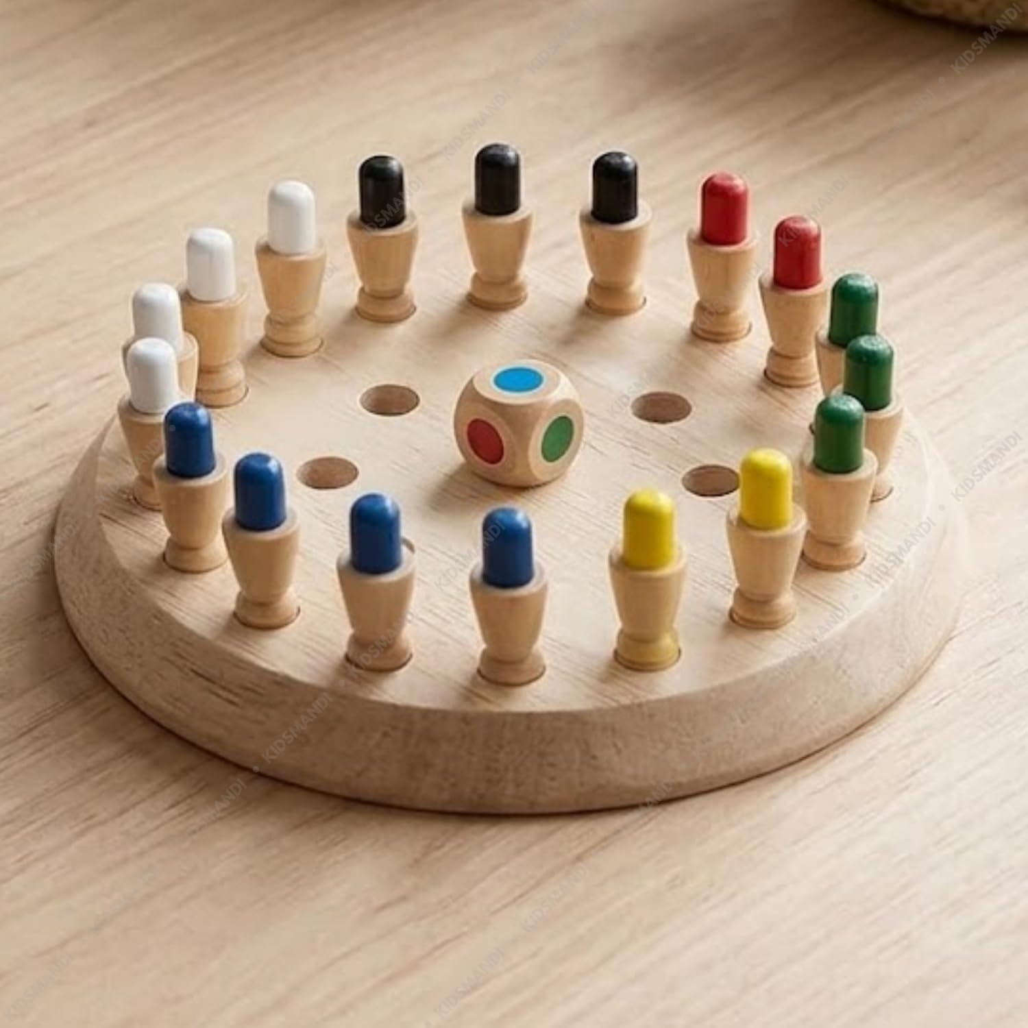 Wooden Memory Chess Game for Kids – Montessori Educational Colour Matching Board Game | Brain Booster & Concentration Toy for Boys & Girls Ages 3-8 Years