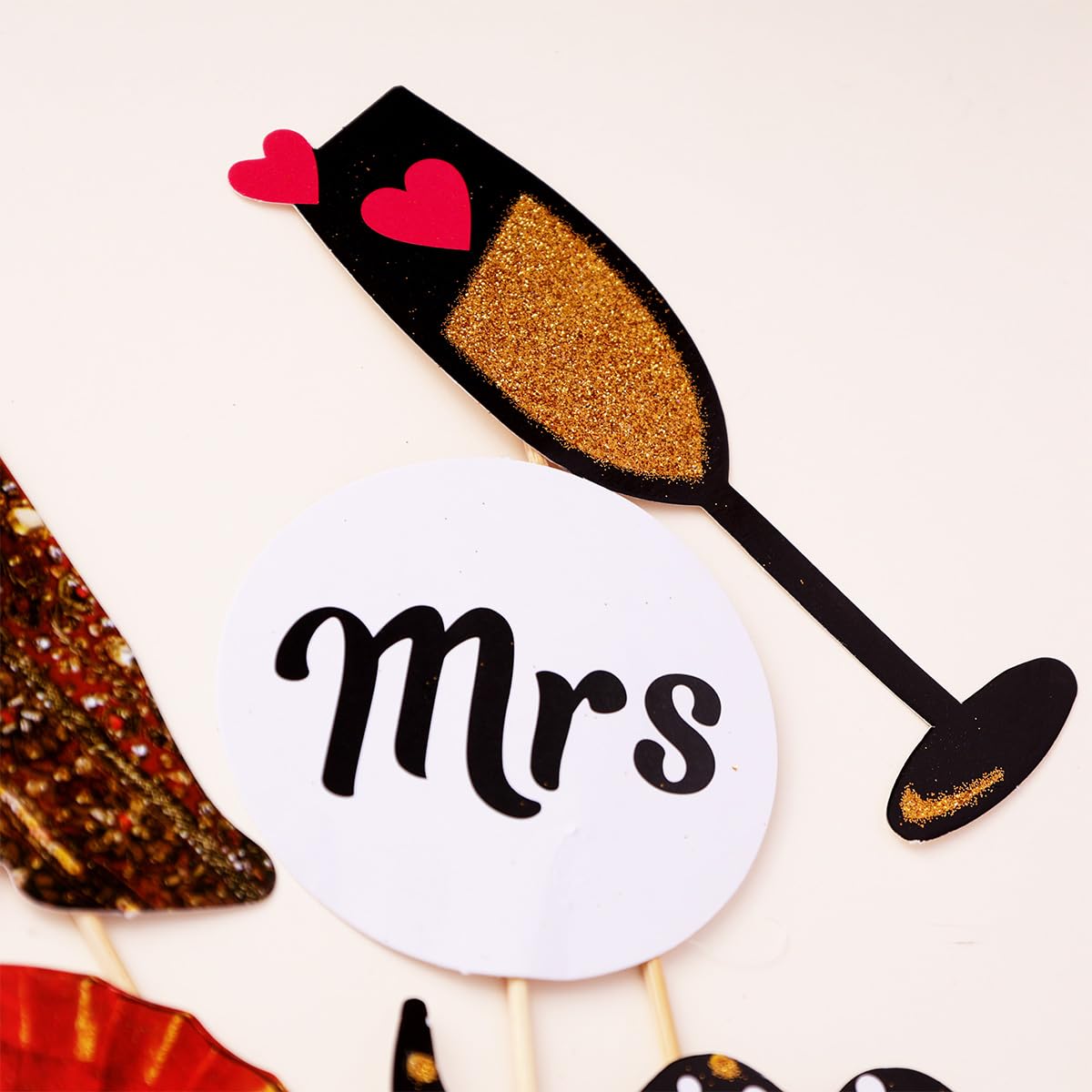Happy Wedding Photo Booth Props – Wedding Party Kit | Bride & Groom Must-Have
