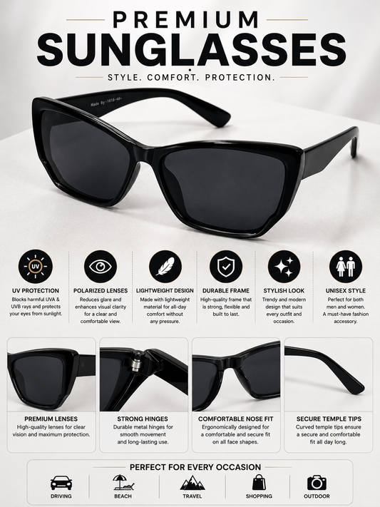Stylish Outdoor & Travel Sunglasses | Designer-Inspired Trendy Sunglasses | Trendy Fashion Sunglasses – Premium Collection