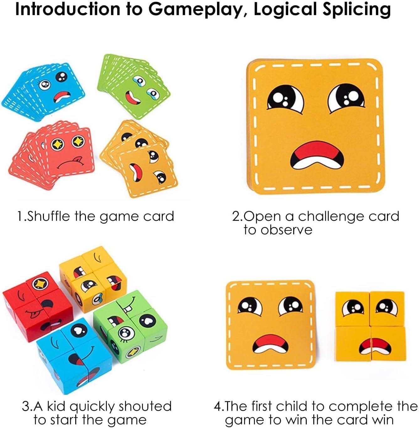 Crazy Face Puzzle Game| Expression Matching Block Puzzles Building Logical Educational