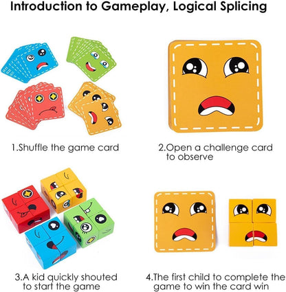 Crazy Face Puzzle Game| Expression Matching Block Puzzles Building Logical Educational