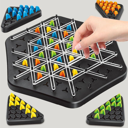 Triangle Chess Triggle Rubber Band Strategy Board Game |Puzzle for Kids & Adults