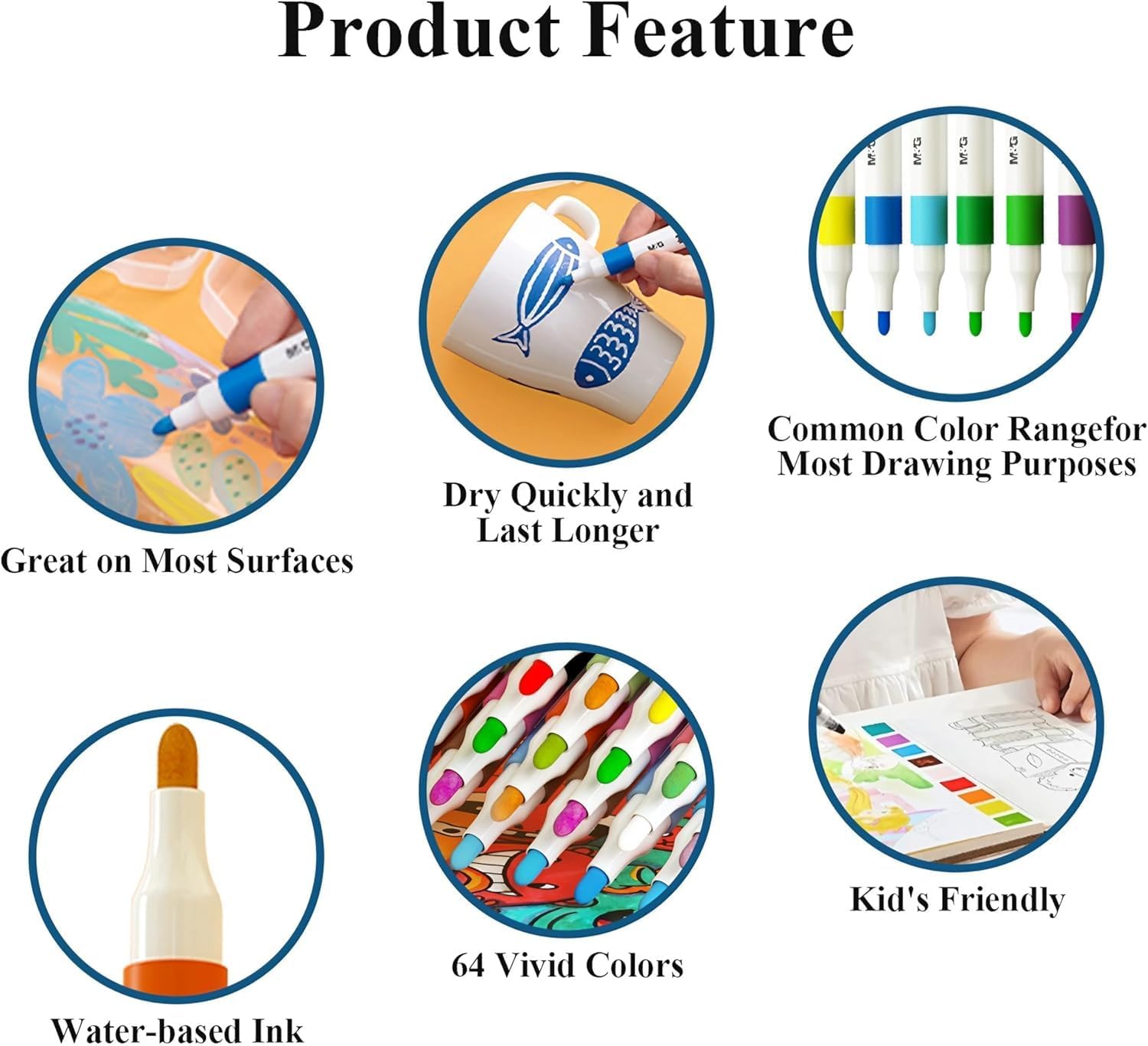 12 Colors | Acrylic Paint Marker Pen Set | Premium Acrylic Paint Pens for Wood, Canvas, Stone, Rock Painting, Glass, Ceramic Surfaces, DIY Crafts Making Art Supplies