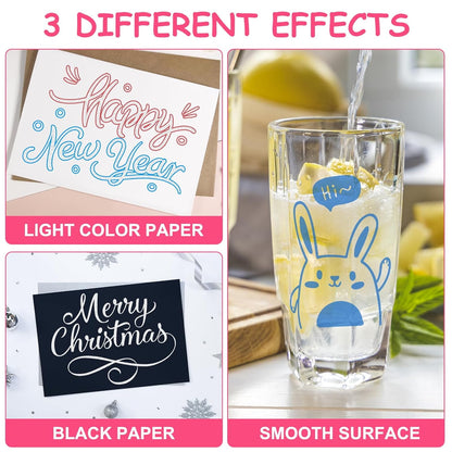 Outline Metallic Marker Pen | Set Pack of 12 | Double Line Glitter Outline Pens | Art Craft | Drawing | Calligraphy | Scrapbook | Greeting | DIY Projects | Multicolour