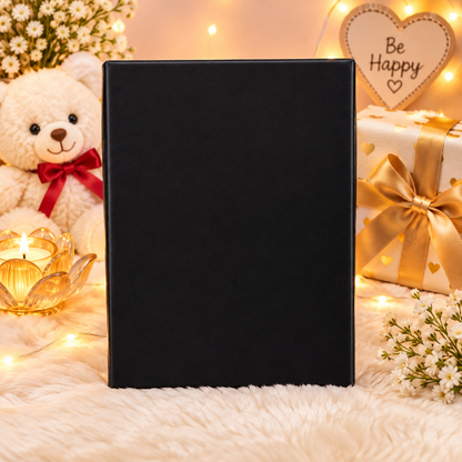 Lovely Cat Hard Cover Notebook | Premium Black Pages Journal | Cute Cat Diary for School, Office & Daily Writing