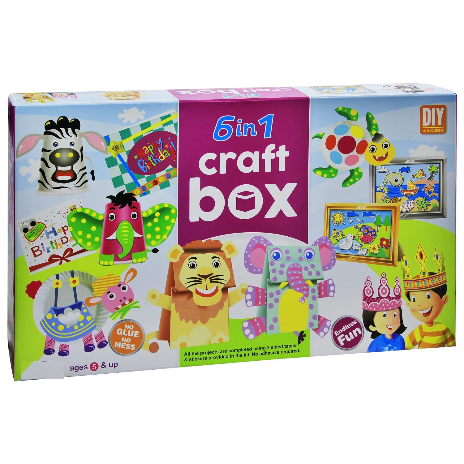 6 in 1 Craft Box | DIY Art & Craft Activity Kit for Kids