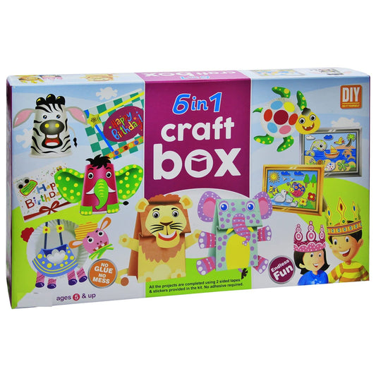 6 in 1 Craft Box | DIY Art & Craft Activity Kit for Kids