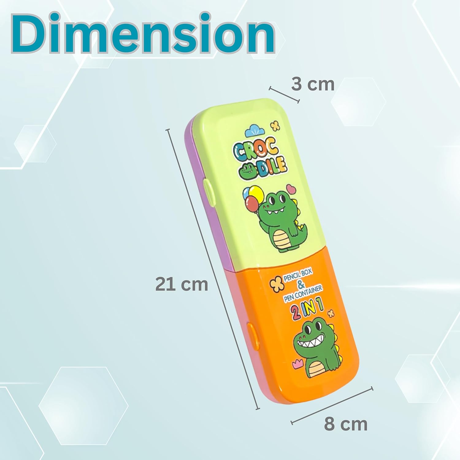 2-in-1 | Foldable Pencil Box & Pen Stand for Kids | Multicolour Cartoon Pencil Case | Compact & Expandable Storage Organiser for School Supplies