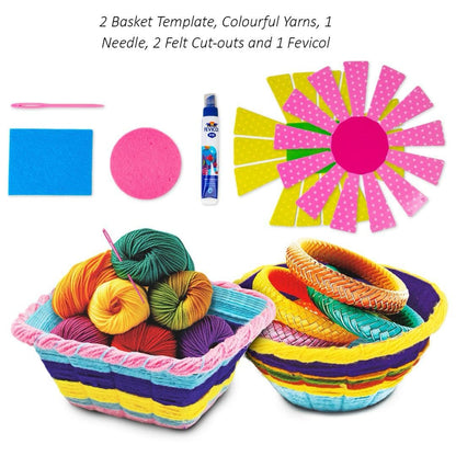Weaving Art DIY Kit Crafting Stylish Basket Art & Craft Learning Toys for Kids Ages 6+