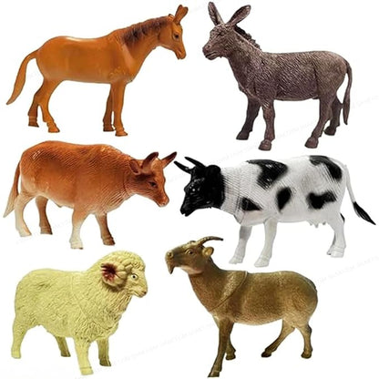 Farm Animal Toy Set for Kids | Realistic Plastic Farm Figures Playset | Pretend Play Toy Set