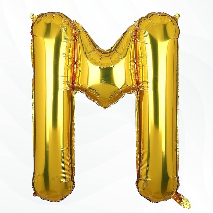 Alphabet Foil balloon | Letters A-Z and Numbers 0-9 in 16 inch | Alphabet foil balloon letters | Golden foil Balloons for Birthday, Other Kind of Parties, Celebrations and Decorations.