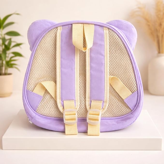 Cartoon Cat Design Kids Backpack |3D Ears |Hard Shell Toddler School Bag