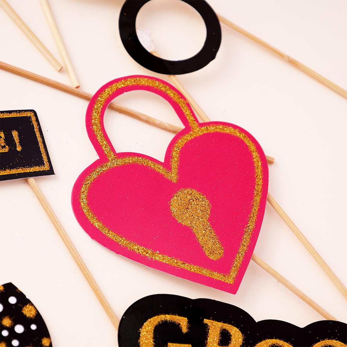 Happy Wedding Photo Booth Props – Wedding Party Kit | Bride & Groom Must-Have