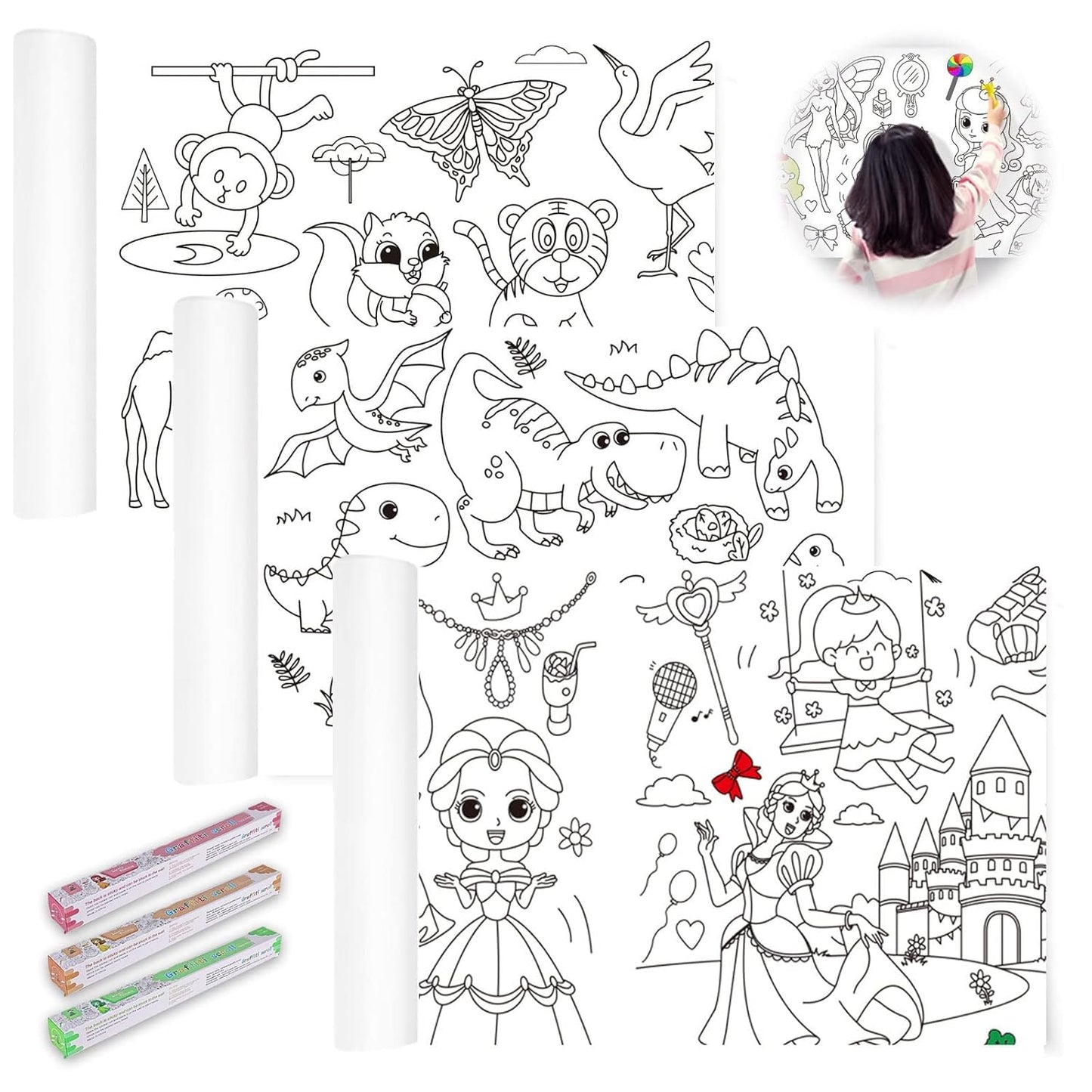 Children's Drawing Roll | Colouring Paper Roll | DIY Painting Drawing Paper Roll | Kids Art | Early Educational for Kids