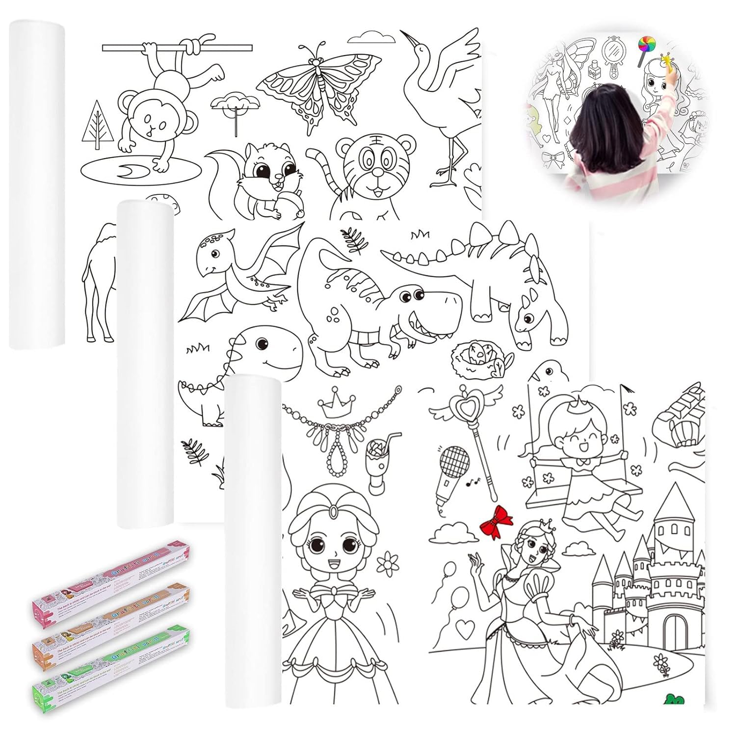 Children's Drawing Roll | Colouring Paper Roll | DIY Painting Drawing Paper Roll | Kids Art | Early Educational for Kids