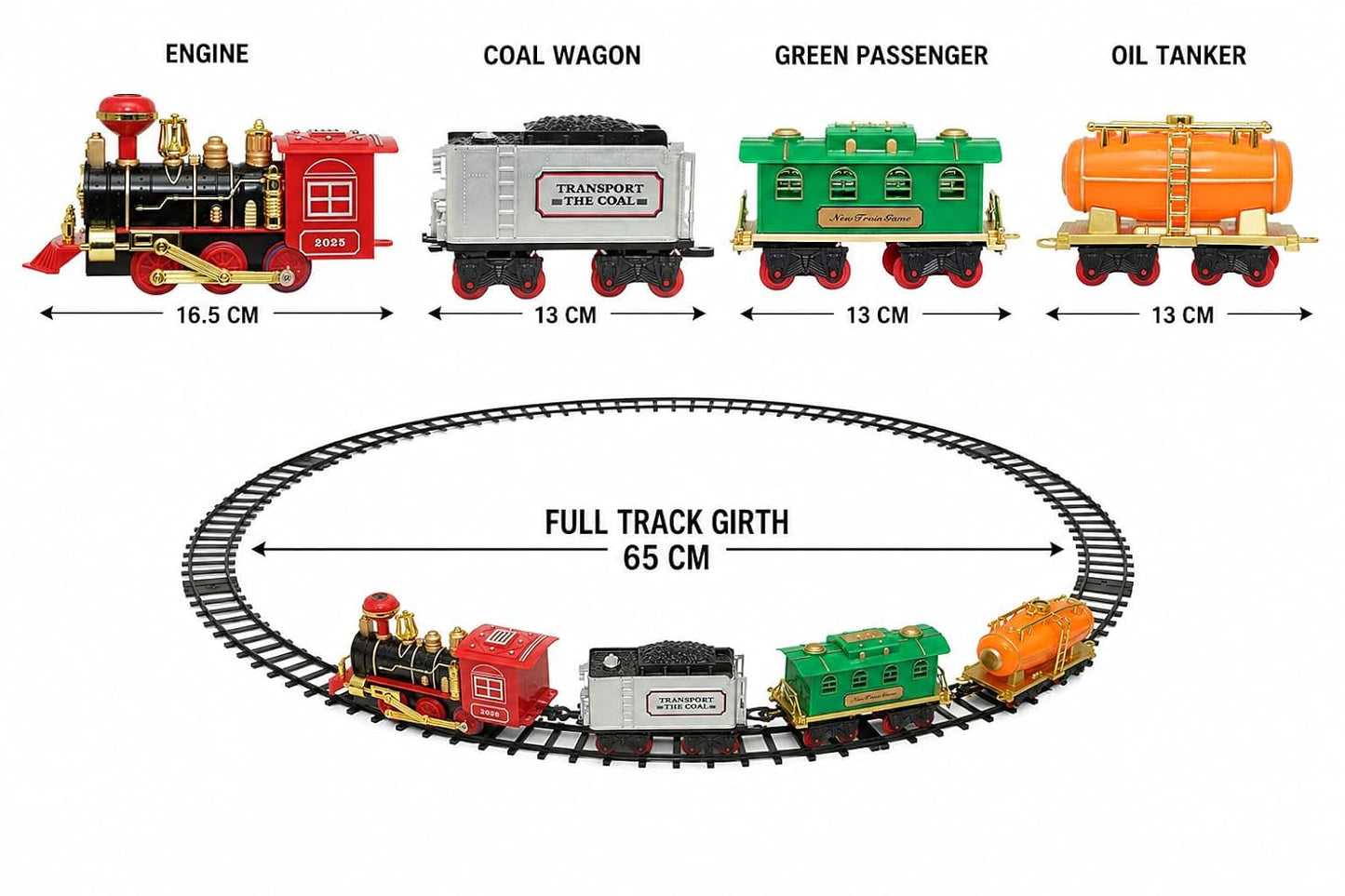 Super Classic Choo Choo Train Set with Smoke Effect and Sound